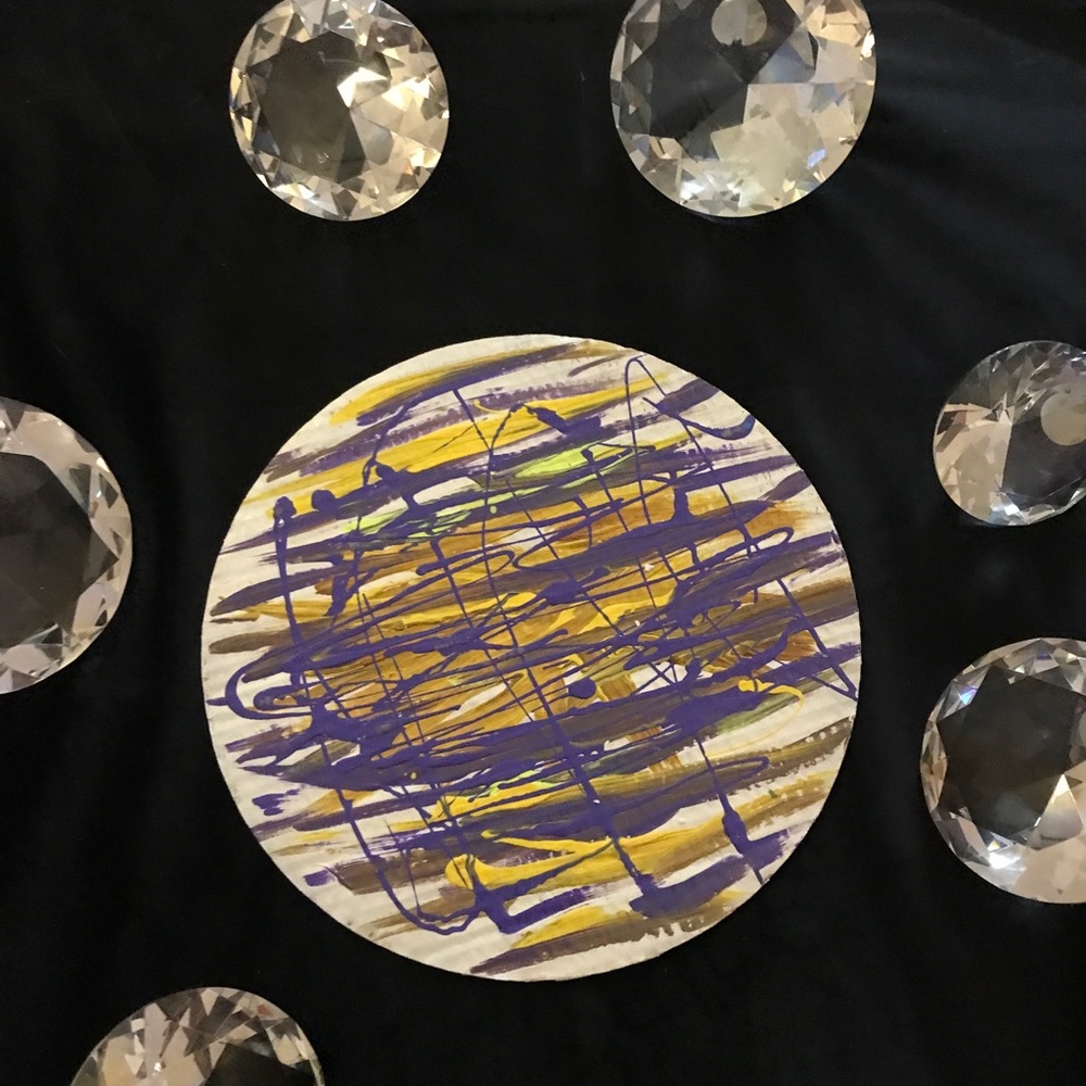Colorful Abstract Hand Design & Hand Painted Plate